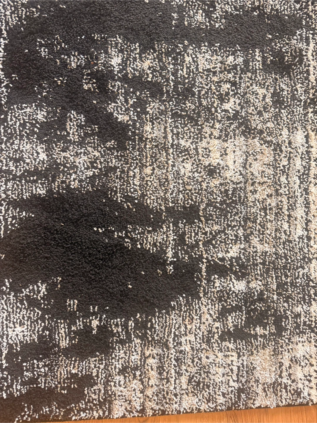 Abstract Black and White Area Rug - photo 2