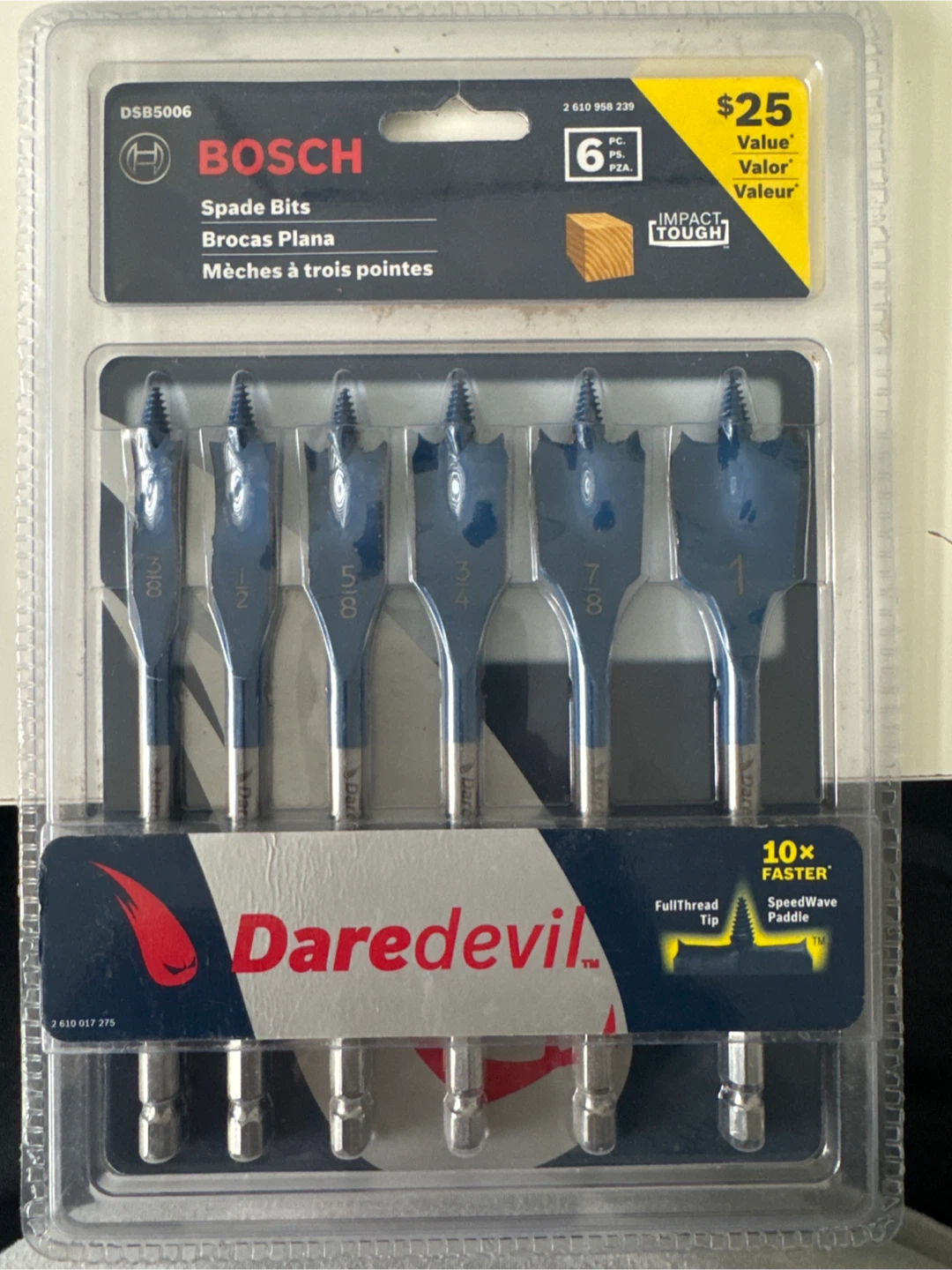 Bosch 6-Piece Spade Bit Set