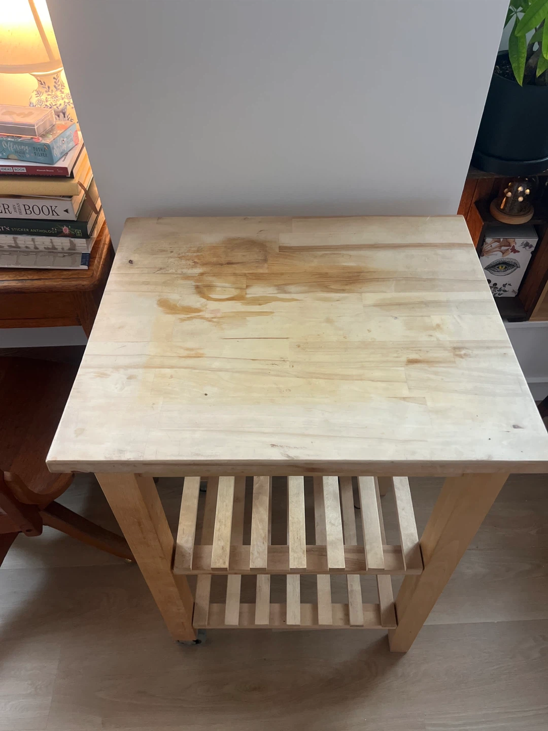 Ikea Wooden Kitchen Cart with Shelves and Wheels - photo 2