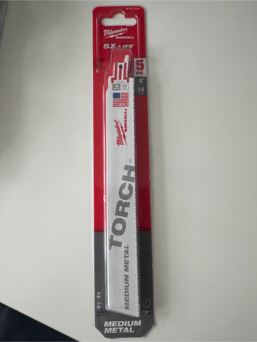 Milwaukee SAWZALL  Metal Reciprocating Saw Blades - 5 Pack
