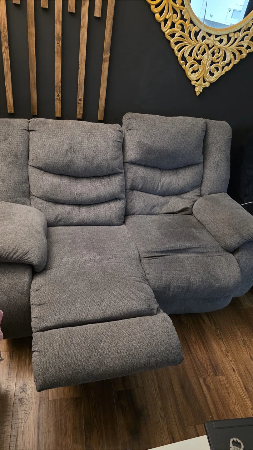 Grey Double Recliner Loveseat - photo 3