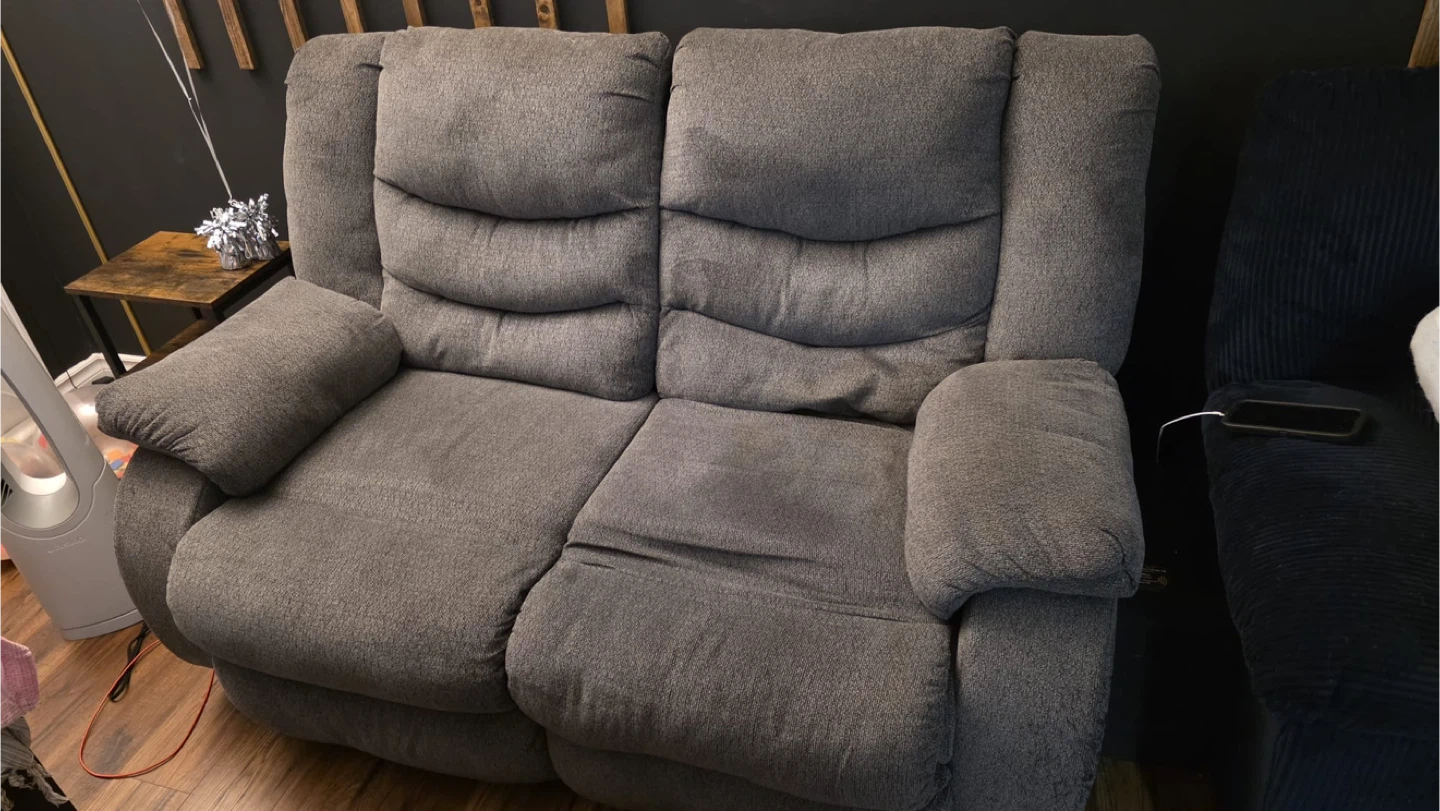 Grey Double Recliner Loveseat - photo 2