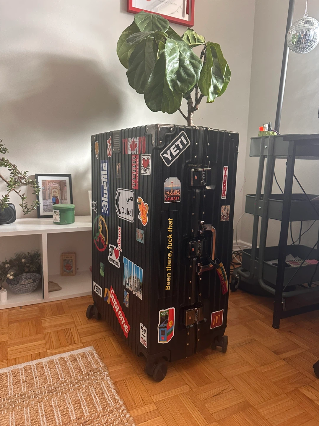 Black Suitcase with Stickers (Rimowa Inspired) - photo 2