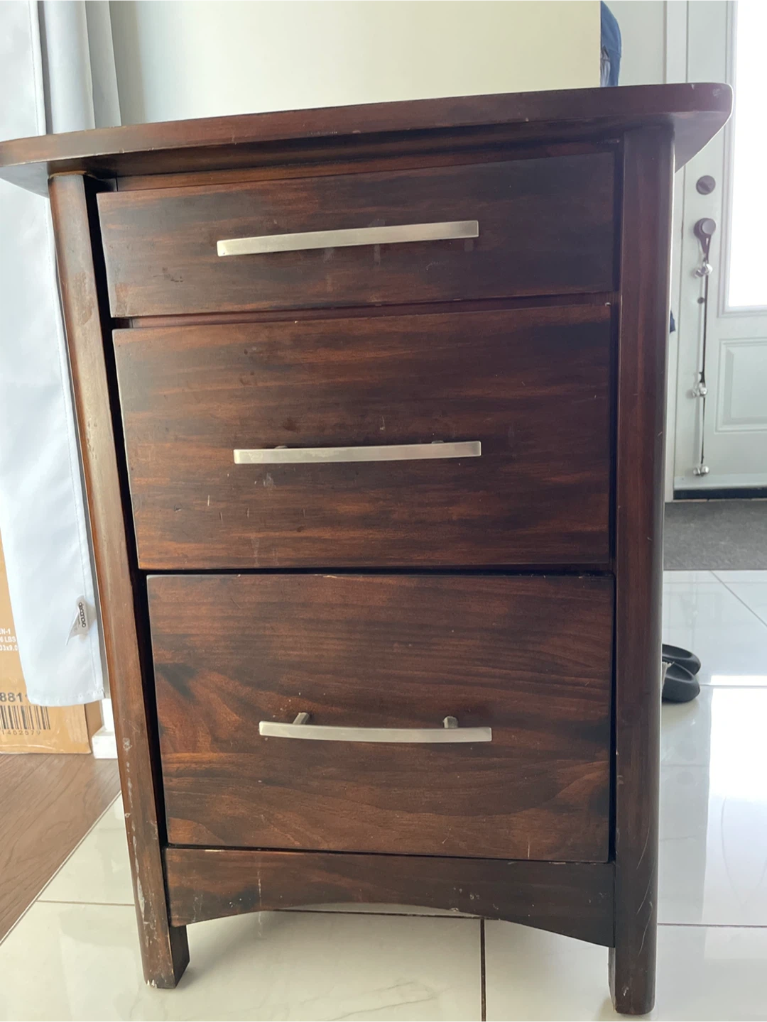 Wooden 3-Drawer Nightstand