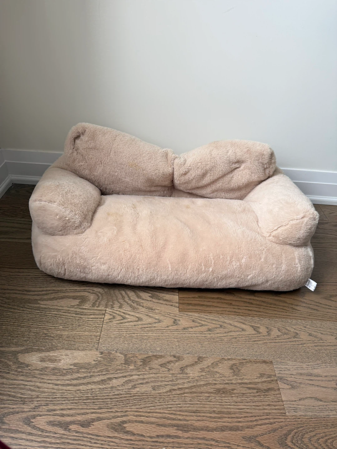 Plush Dog Bed Couch - Beige - Small to Medium - photo 3