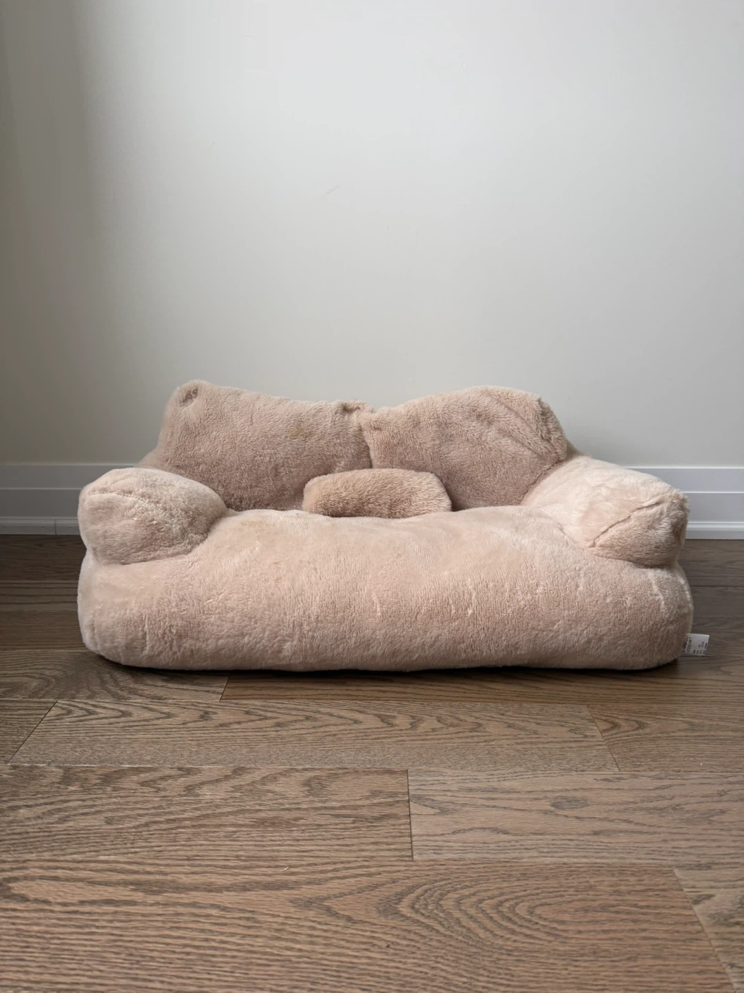 Plush Dog Bed Couch - Beige - Small to Medium