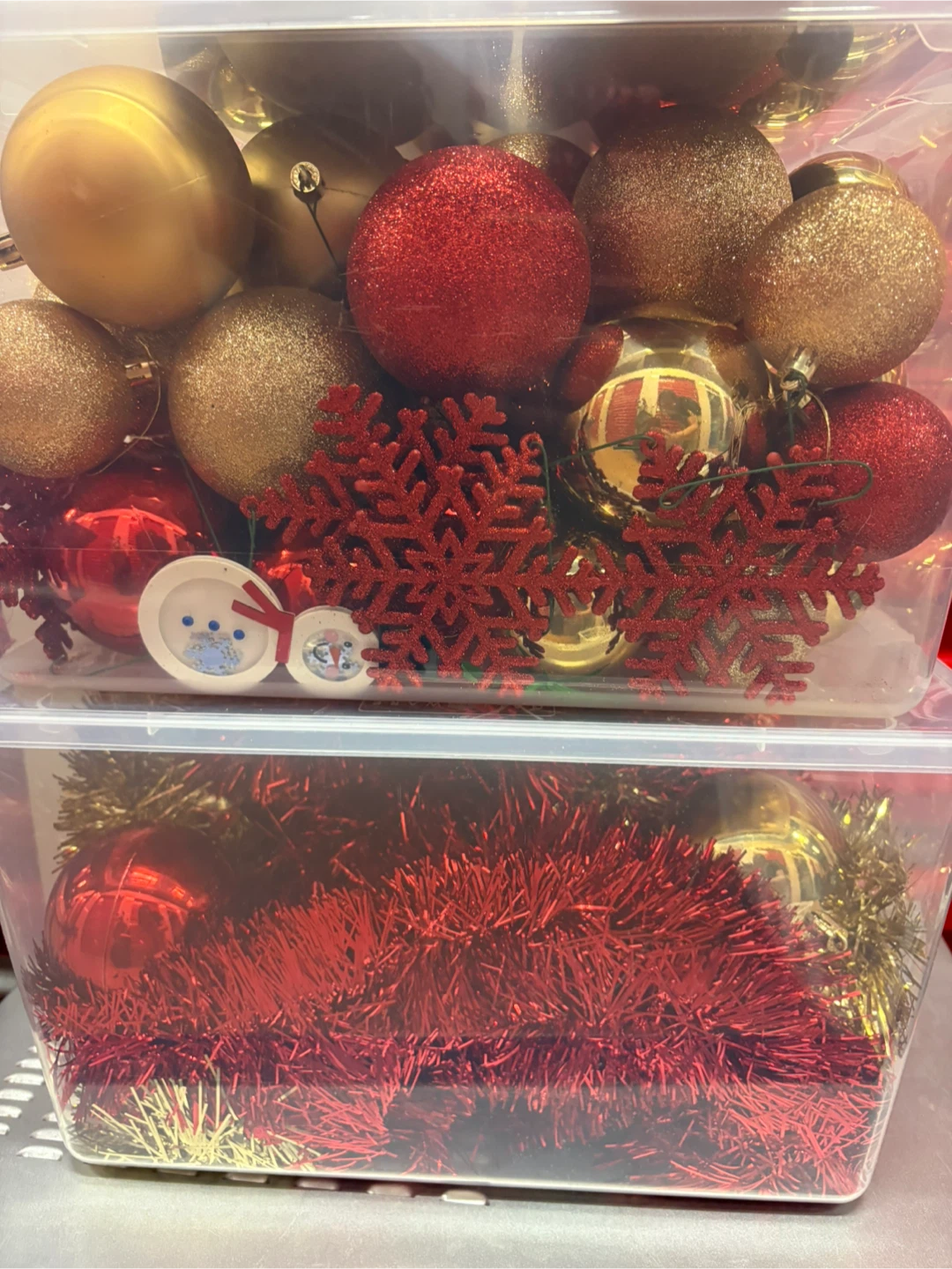Christmas Ornaments and Tinsel Set