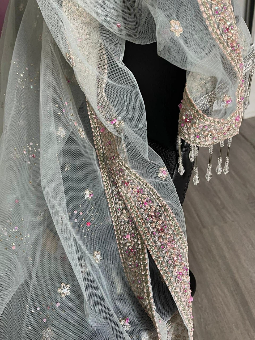 Designer Pakistani Dress Grey Color - photo 4