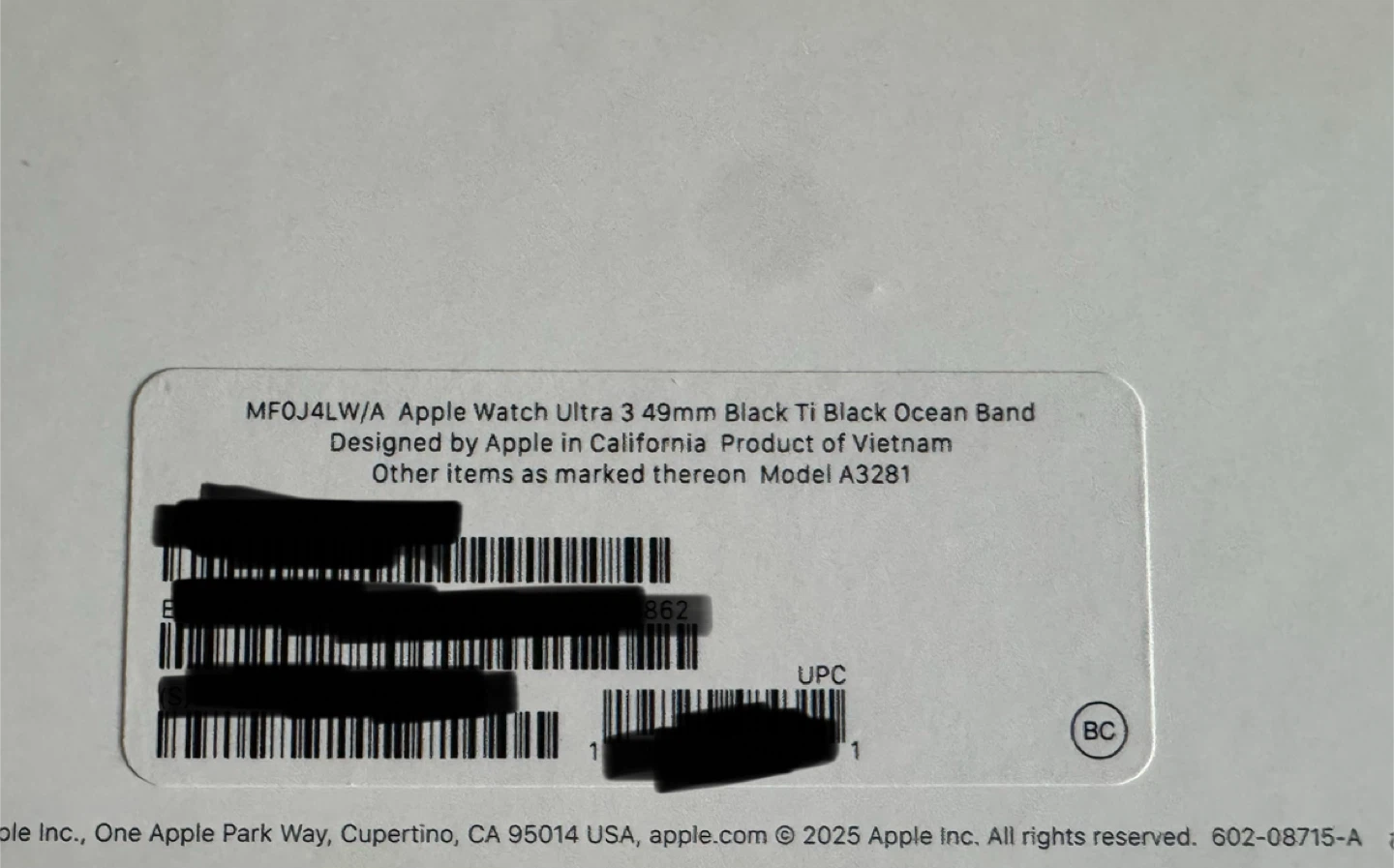 Apple Watch Ultra 3 49mm Black Titanium Ocean Band - photo 2