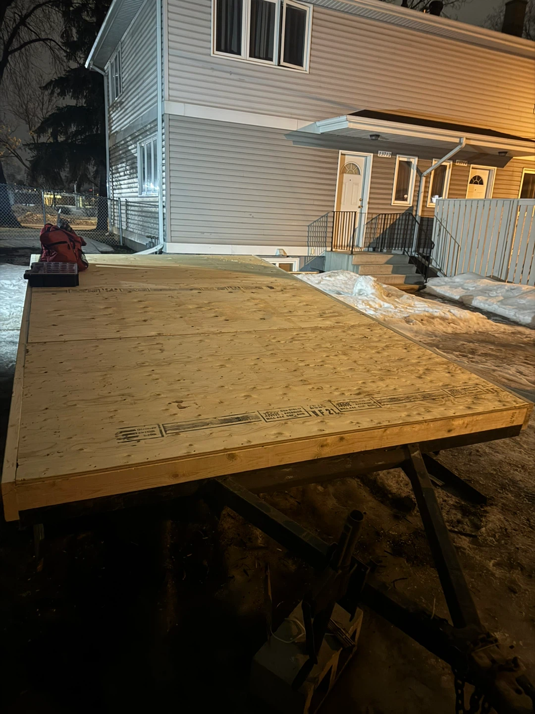 Trailer flatbed 7Ft x 12ft new wood and trifold ramp with vin - photo 2