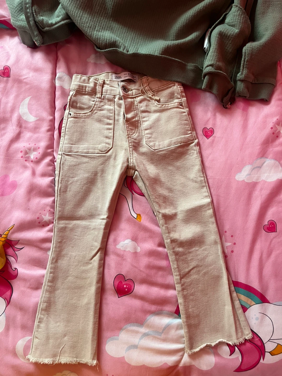 Zara Kids Beige Flare Jeans Size 3-4 - photo 2