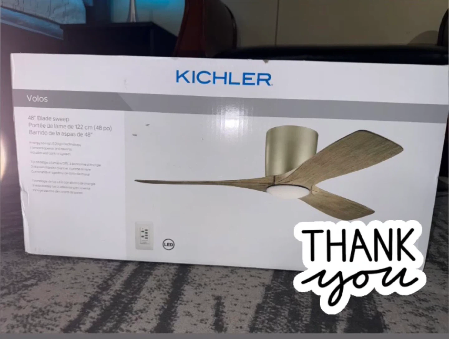 Kichler Volos 48" Blade Sweep Ceiling Fan - photo 2