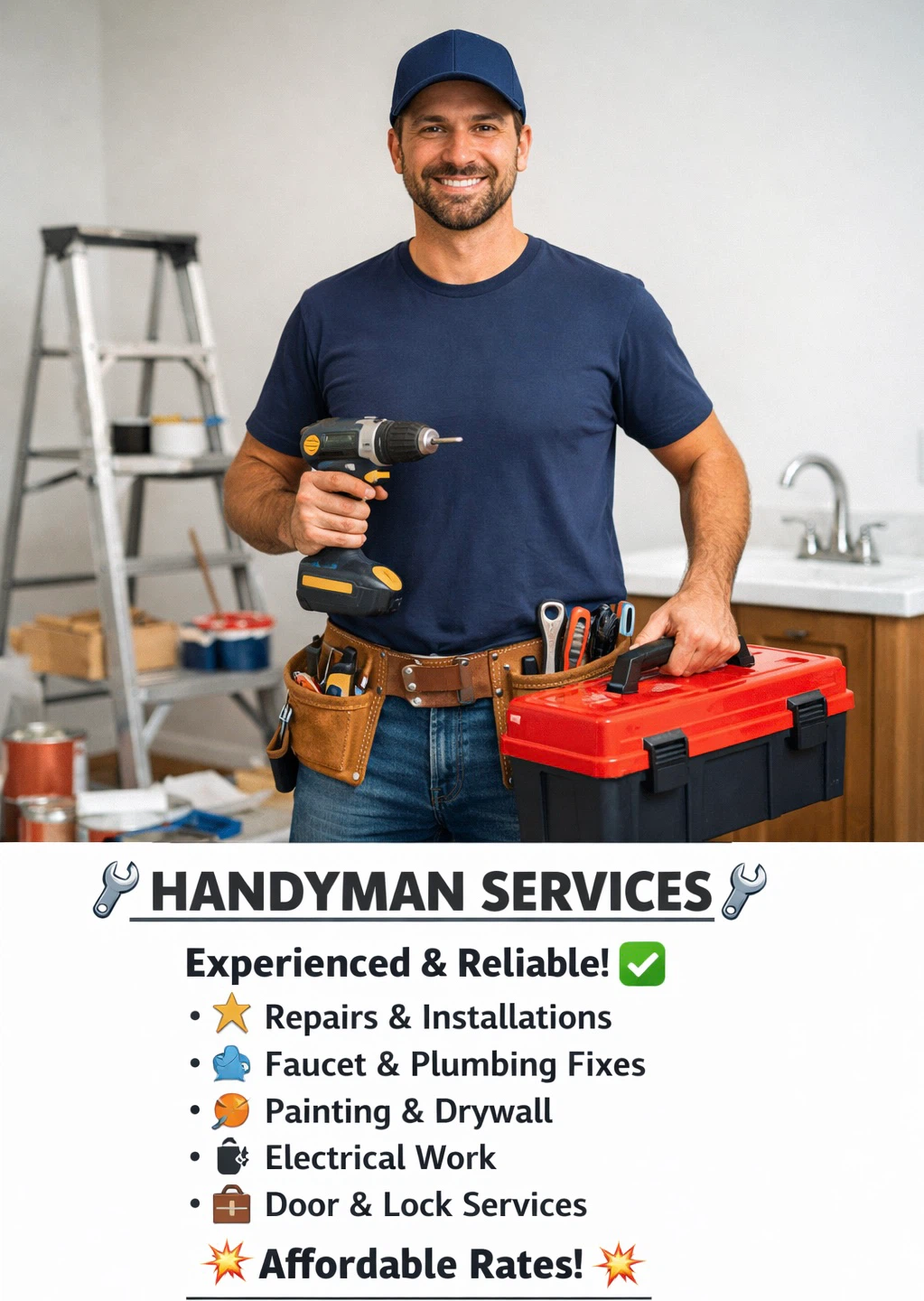 Handyman Services - Repairs, Plumbing, Electrical & More!