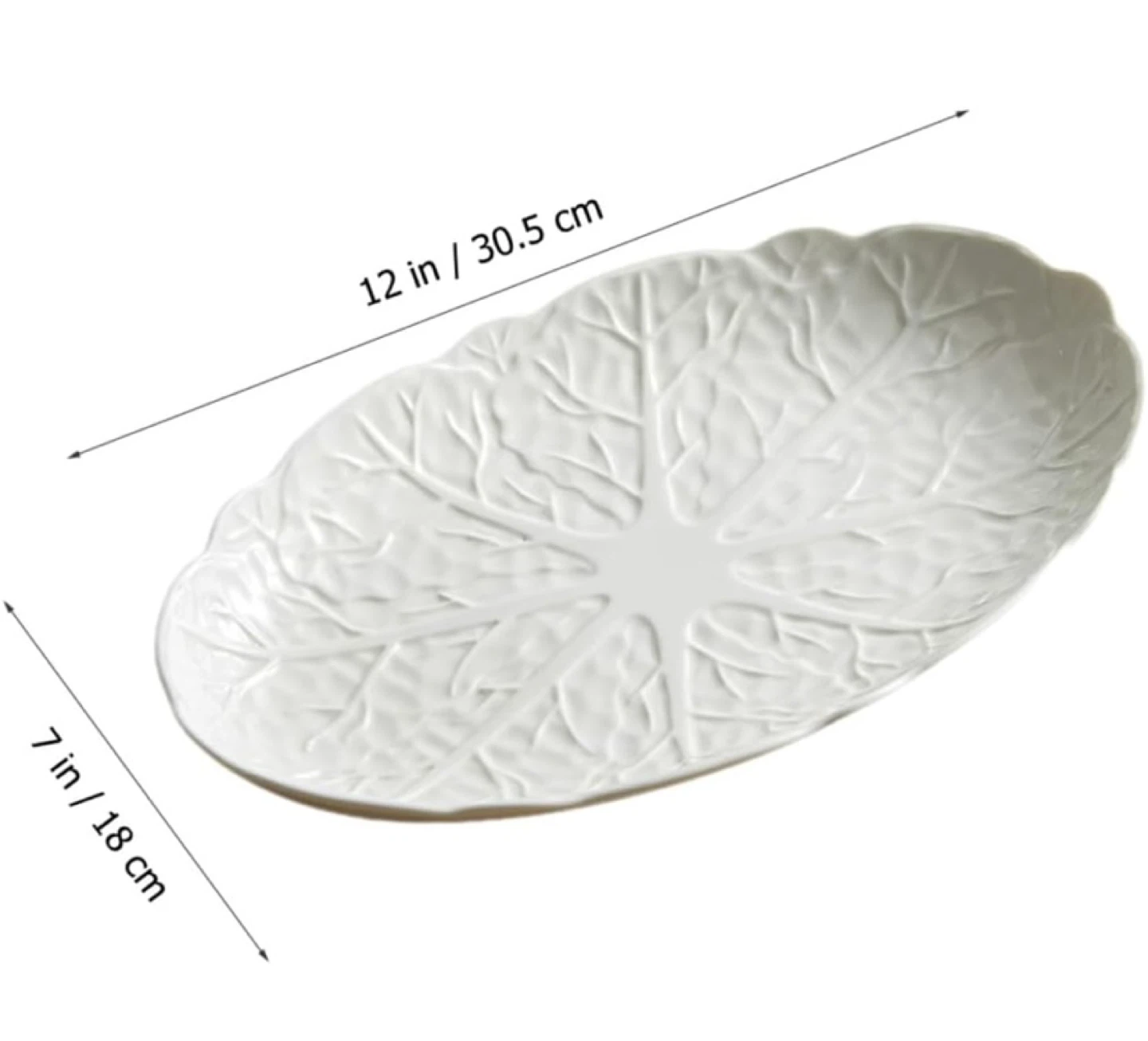 New Fish Steaming Serving Platter 12In Ceramic Plate - photo 2