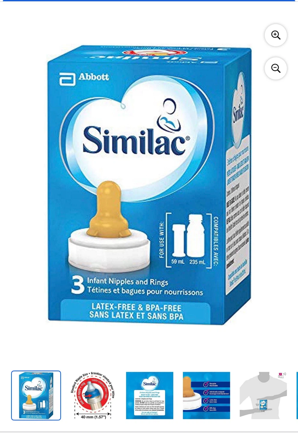 Similac Infant Nipples and Rings (30counts)