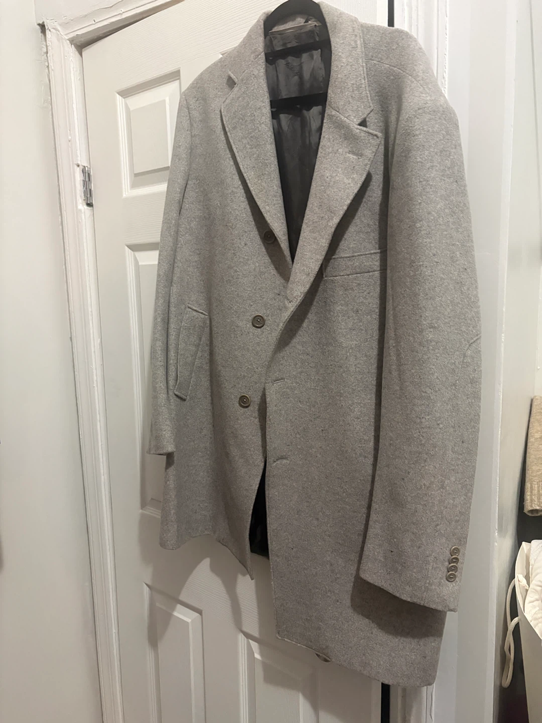 Ermenegildo Zegna Men's Grey Wool Blend Overcoat - photo 3