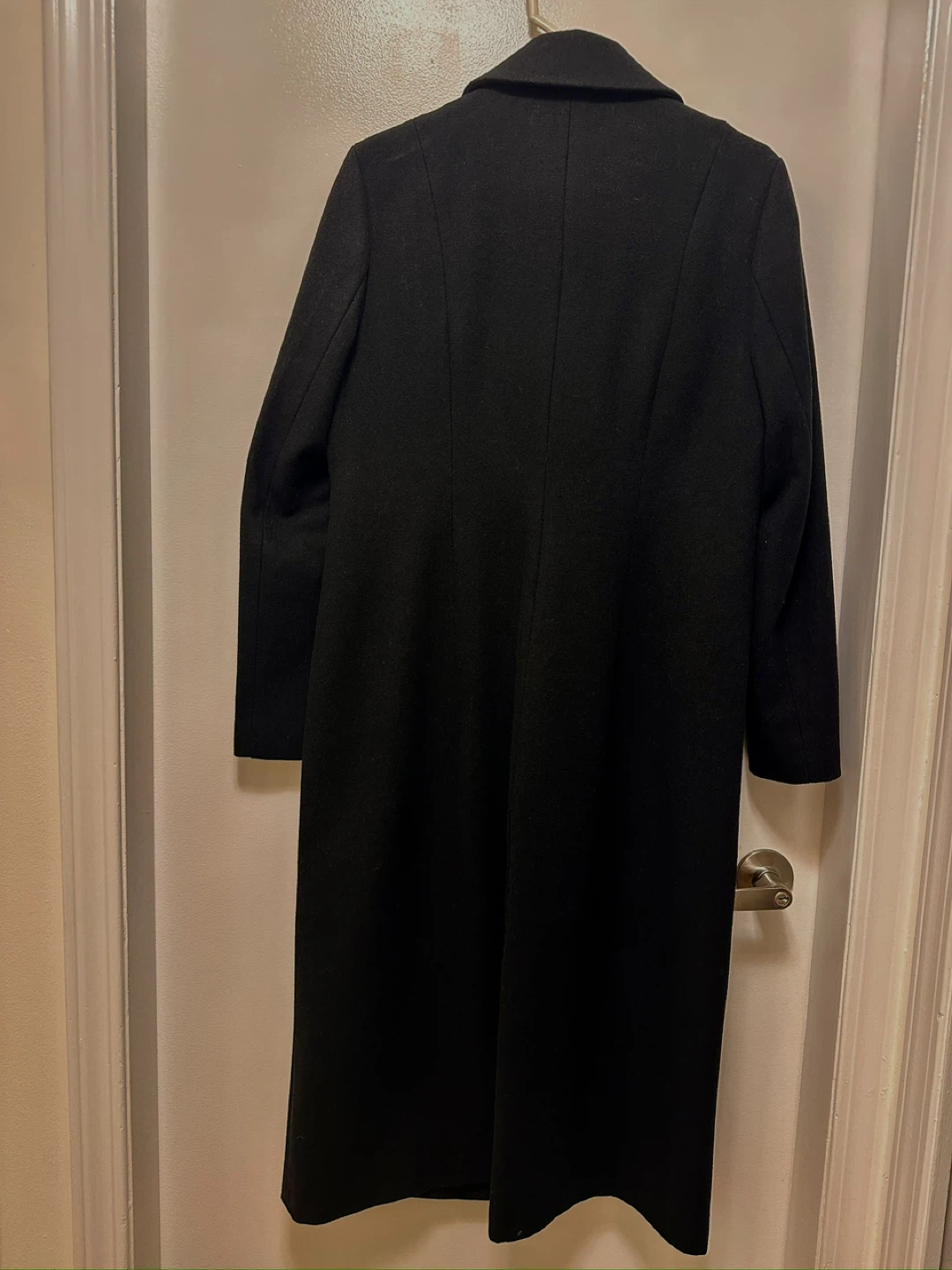 Calvin Klein Black Wool Blend Double Breasted Long Coat - photo 2