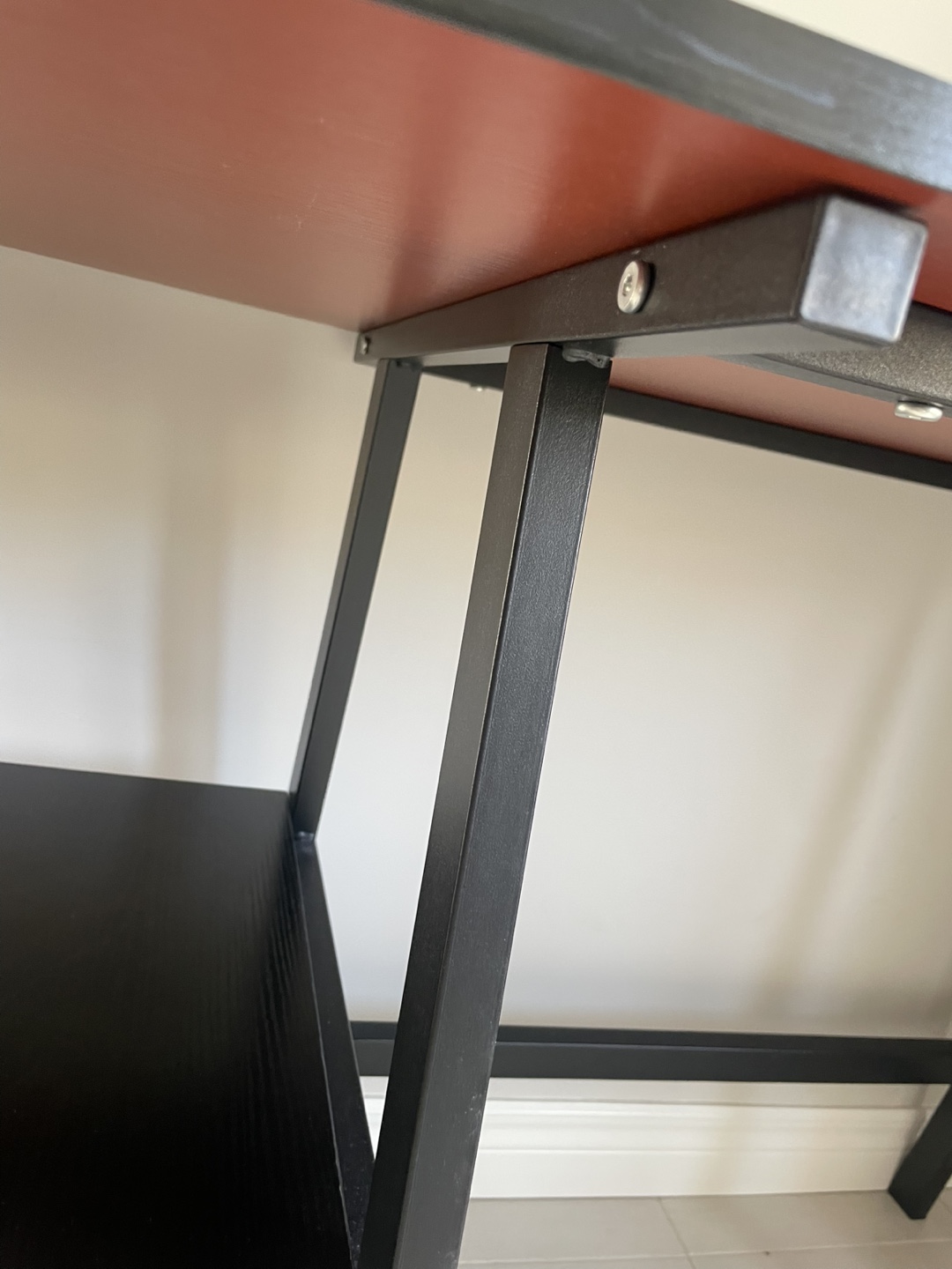 Black Desk with 2 Shelves - photo 3