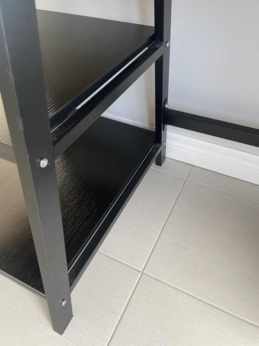 Black Desk with 2 Shelves - photo 4
