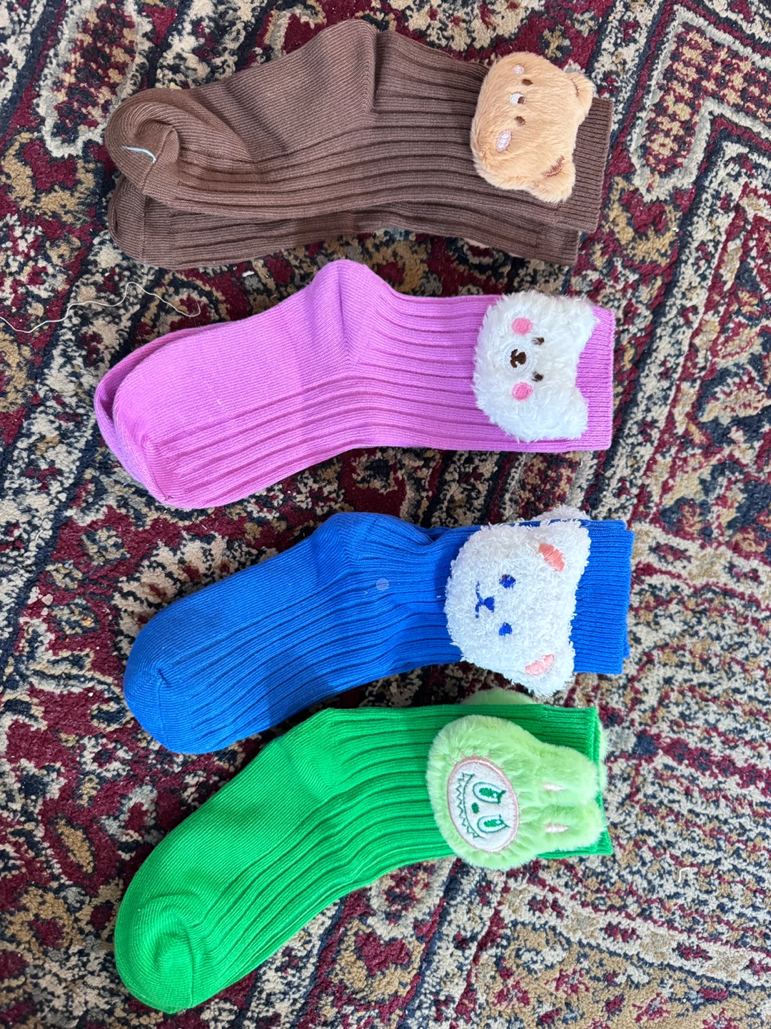 Cute Crew Socks with Animal Designs Set of 4 3-6y - photo 2
