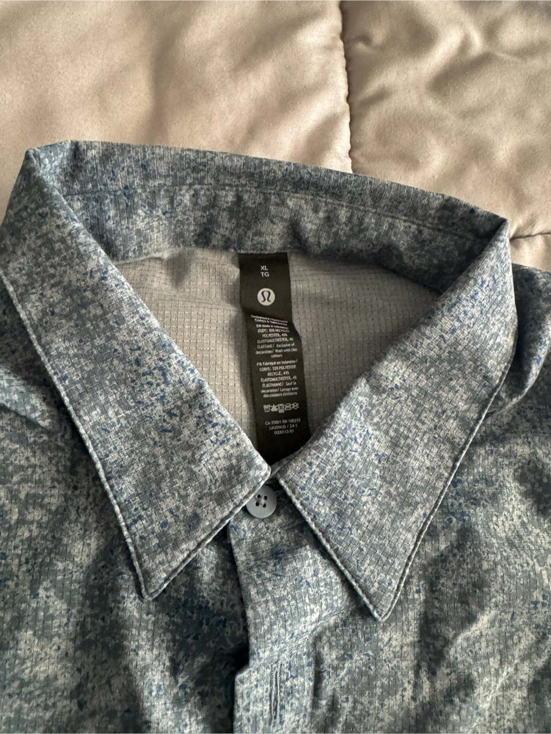 Lululemon Men's Airing Easy Short Sleeve Button-Up Shirt XL