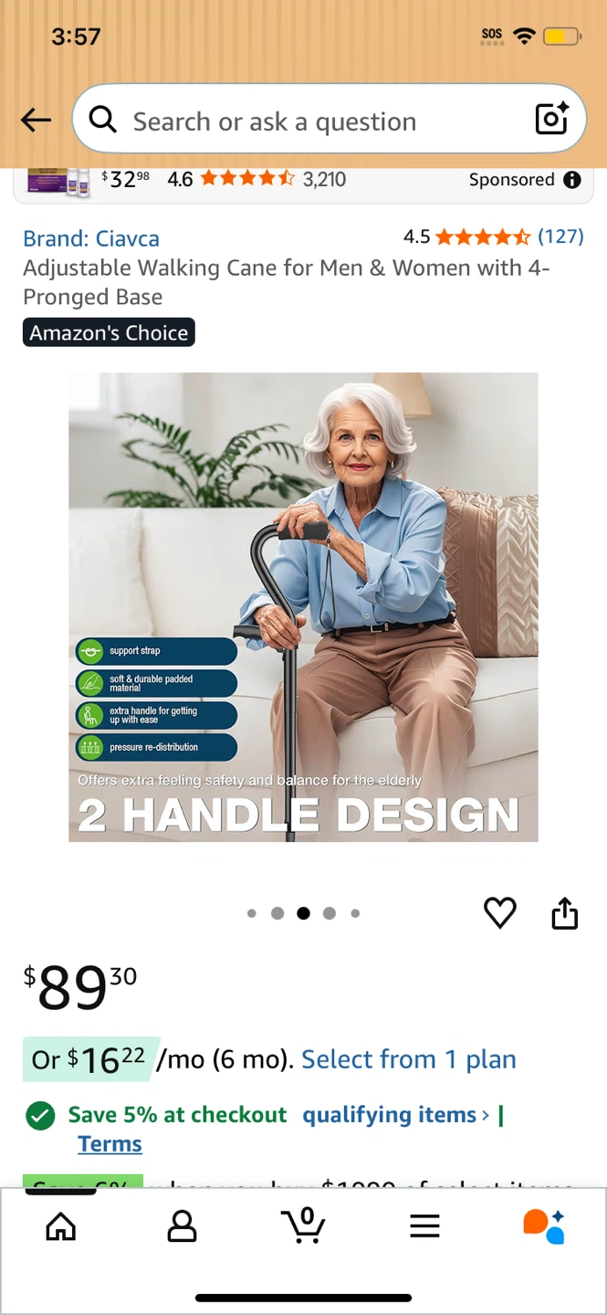 Ciavca Adjustable Walking Cane