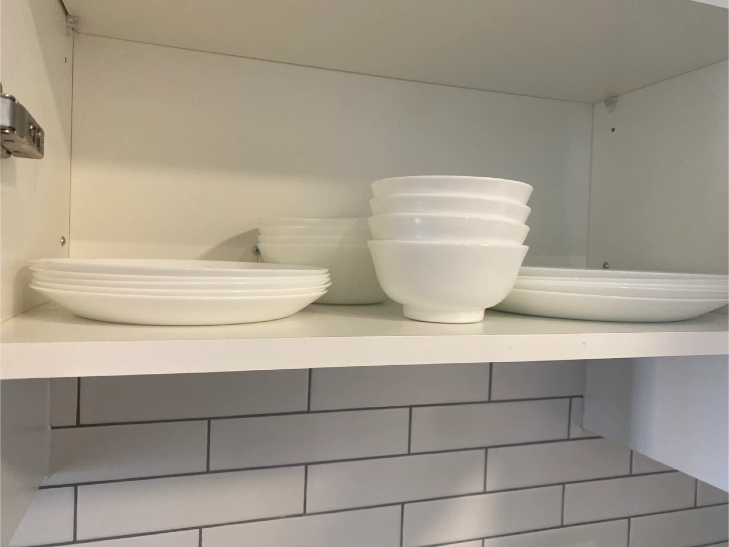 White Ceramic Dinnerware Set - Plates and Bowls