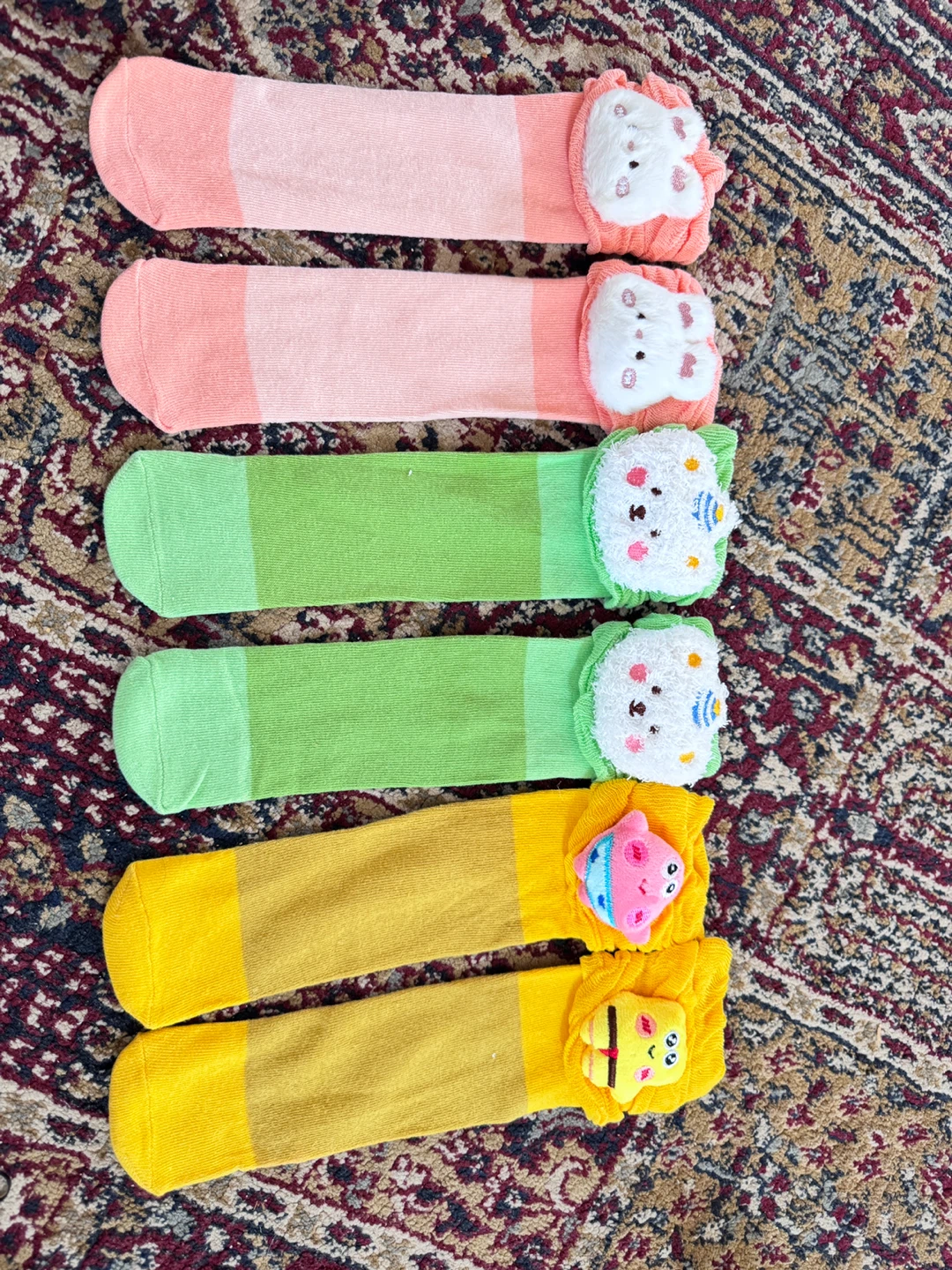 3 Set Kids Fuzzy Animal Socks 6-8y