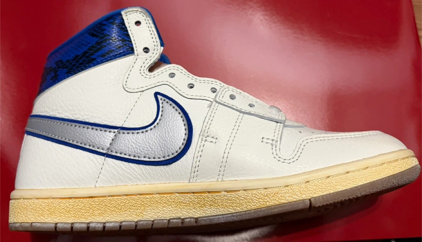 Awake NY x Air Jordan 1 High "Black Royal" Sneakers. No box - photo 5
