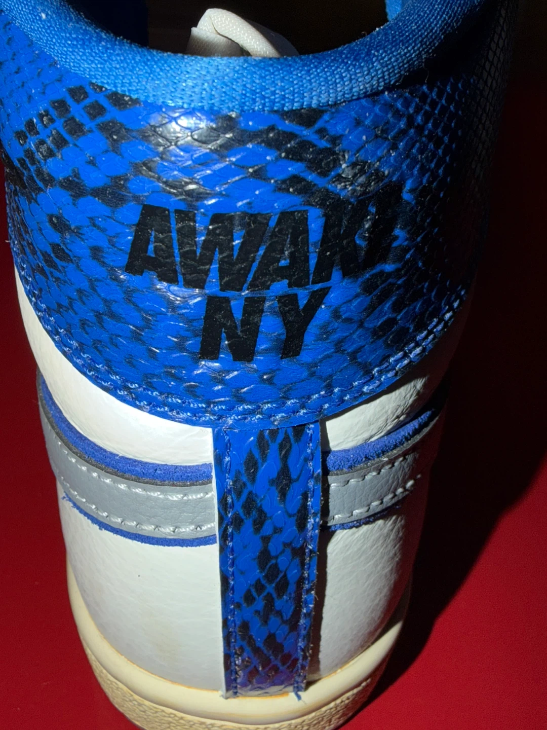 Awake NY x Air Jordan 1 High "Black Royal" Sneakers. No box - photo 3