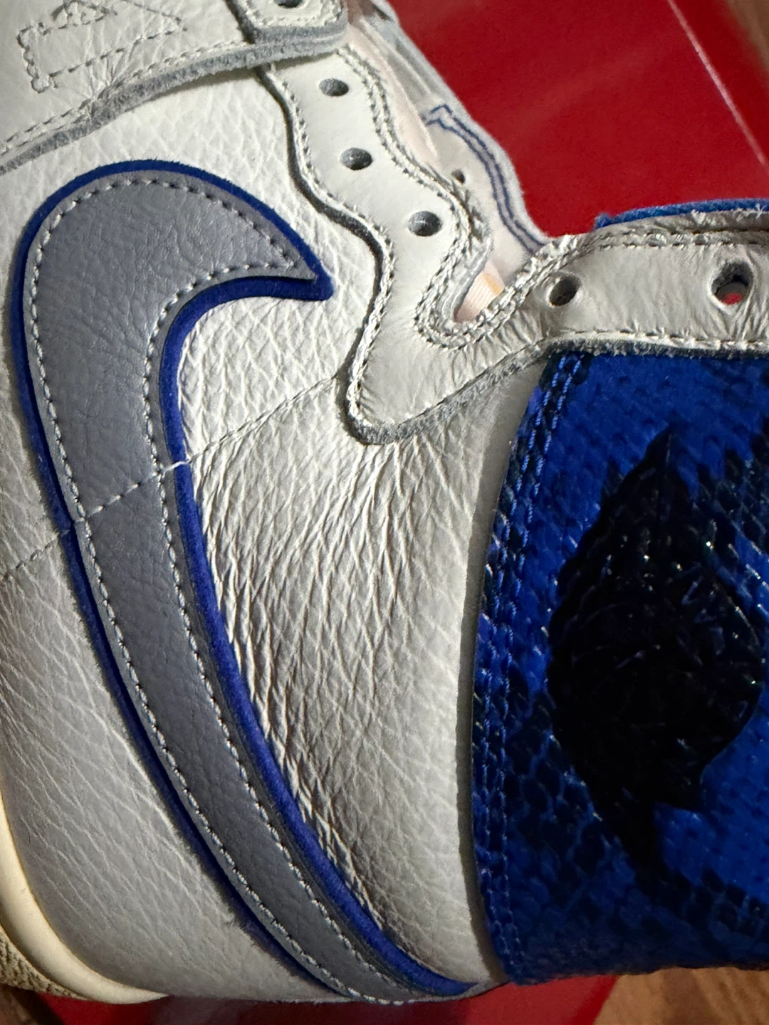 Awake NY x Air Jordan 1 High "Black Royal" Sneakers. No box - photo 4