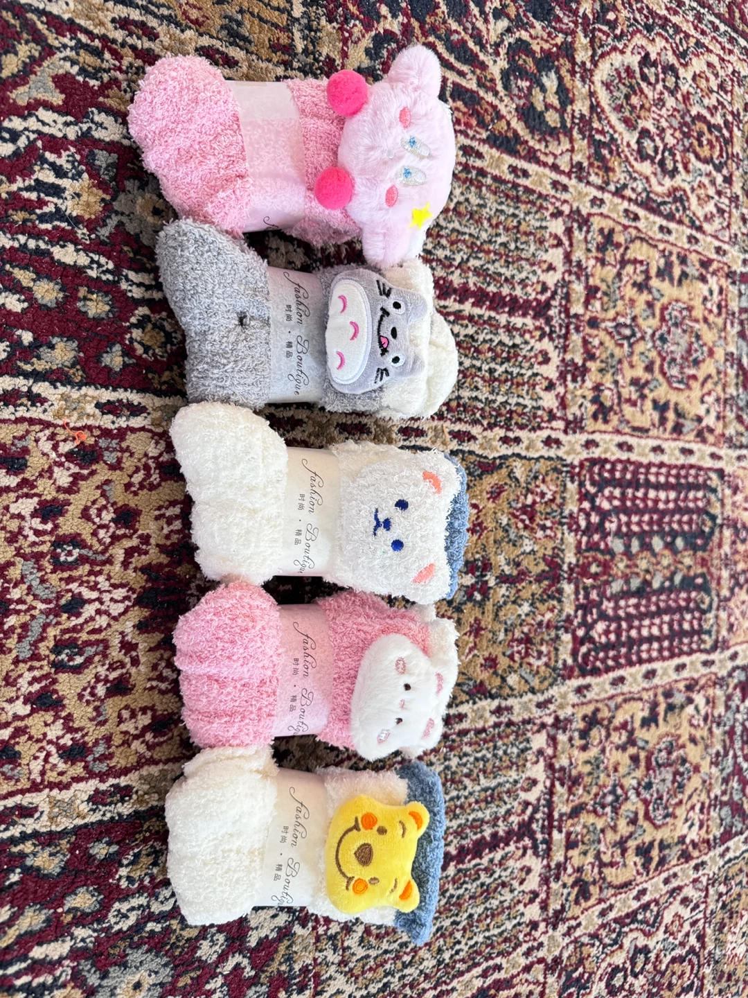 Fuzzy Cozy Socks 5-Pack 6-10y