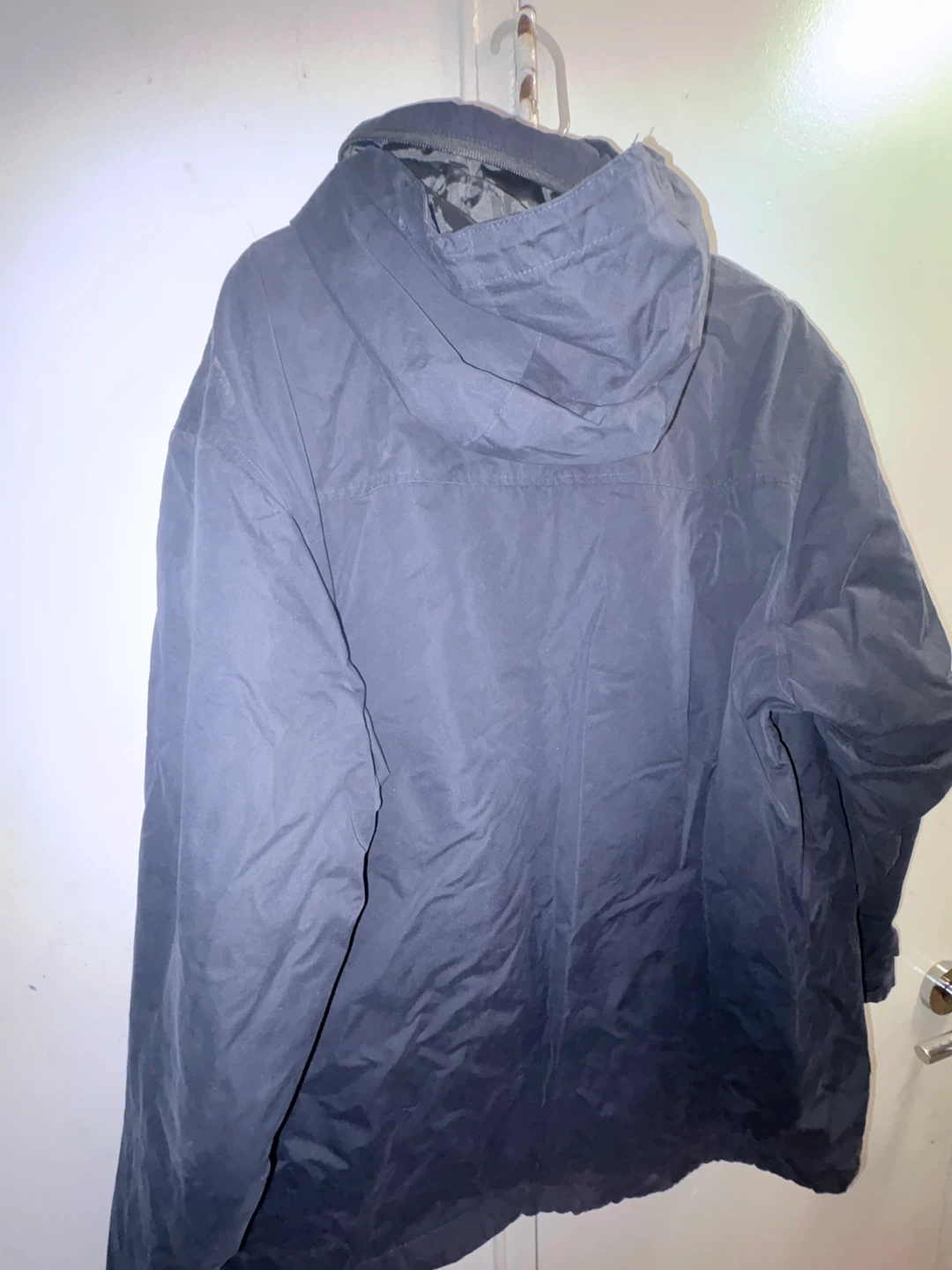 Navy Blue Zip-Up Hooded Jacket - photo 2