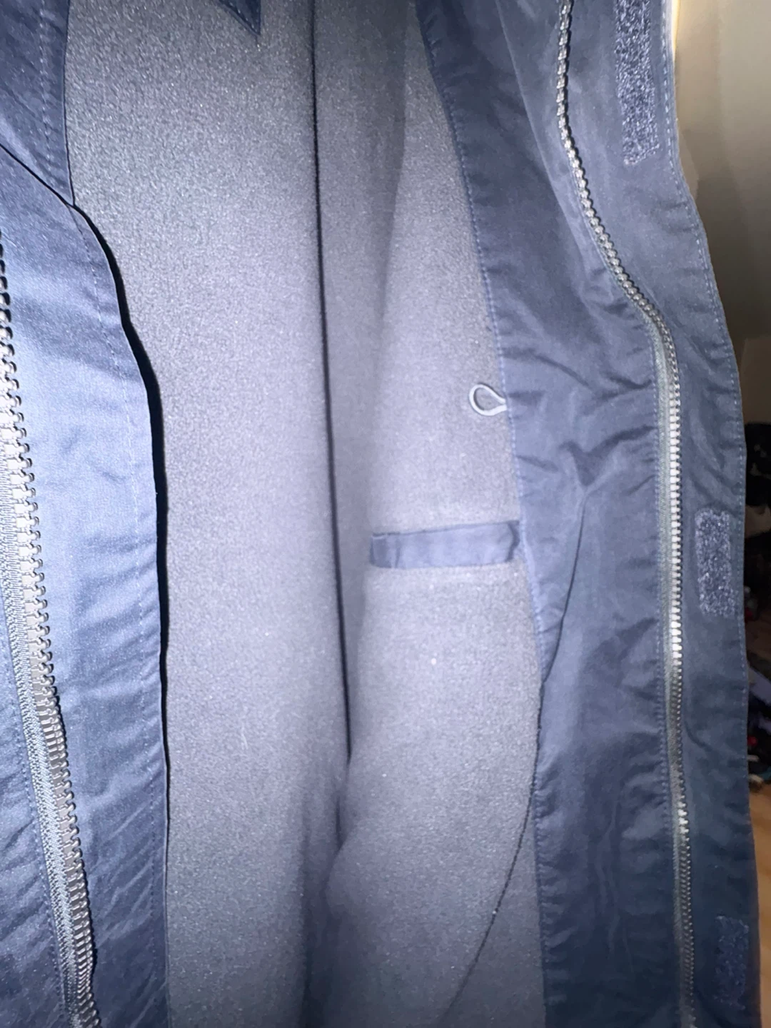 Navy Blue Zip-Up Hooded Jacket - photo 3