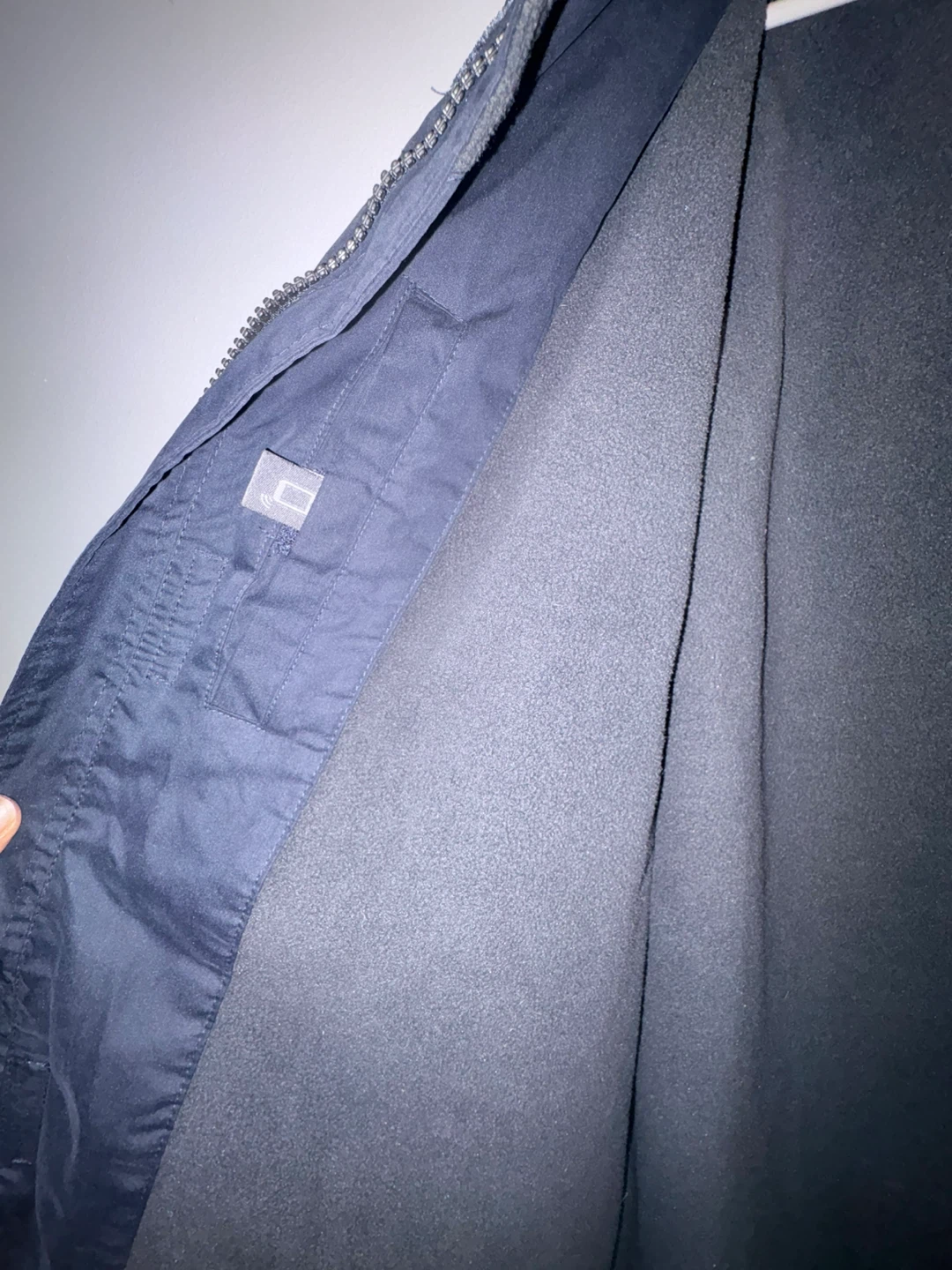 Navy Blue Zip-Up Hooded Jacket - photo 4