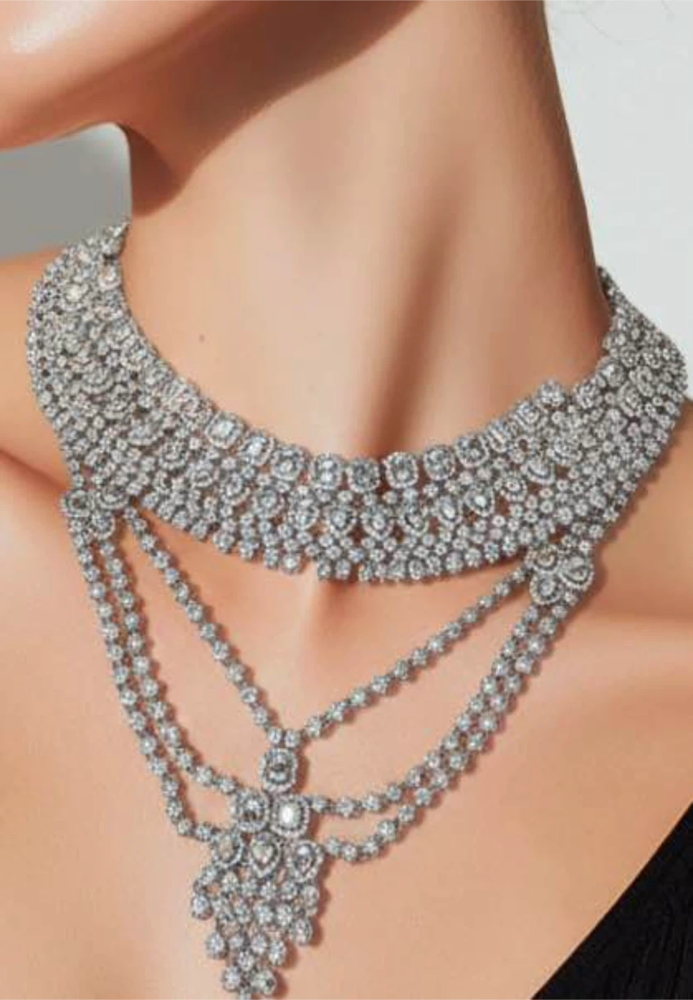 Rhinestone bridal Necklace and Earring Set - photo 2