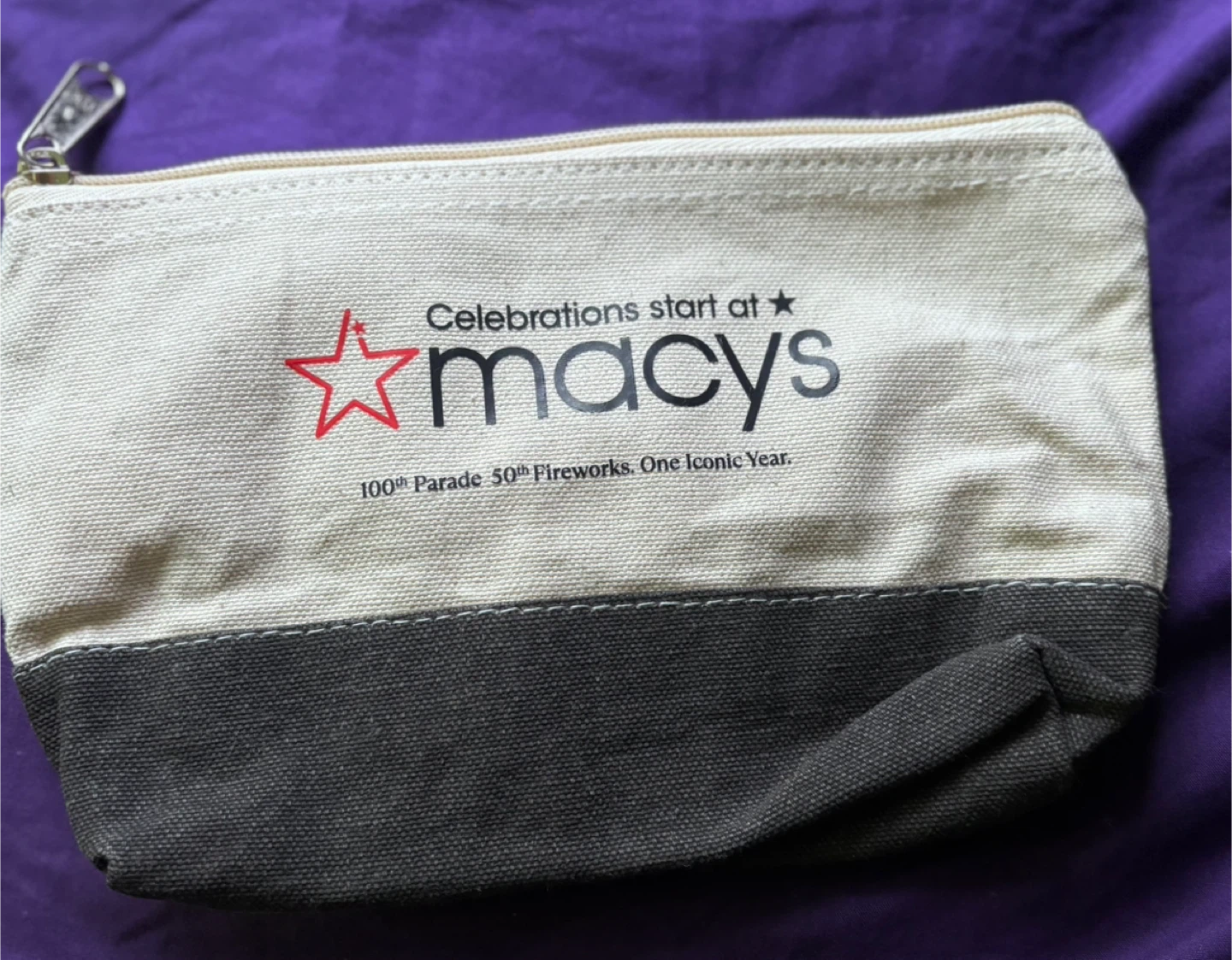 Macy's Cosmetic Bag Pouch 100th Parade 50th Fireworks