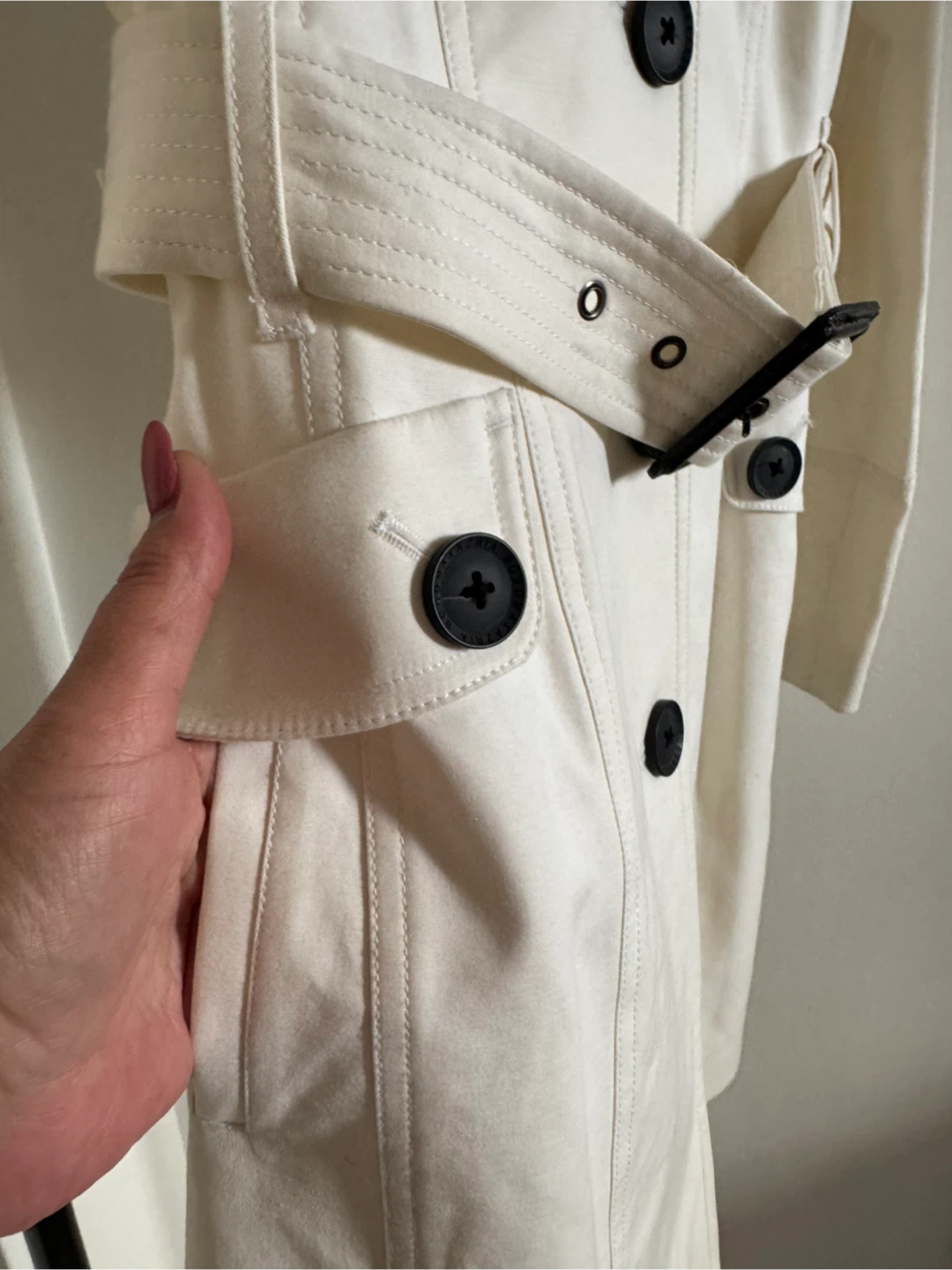 BCBGMAXAZRIA White Trench Coat XXS - photo 5