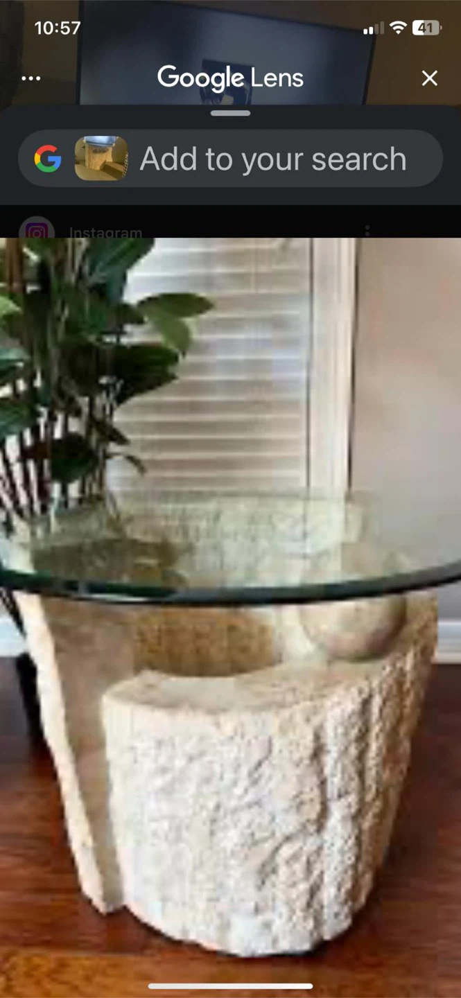 3 Tessellated Stone & Glass Coffee Table - photo 3