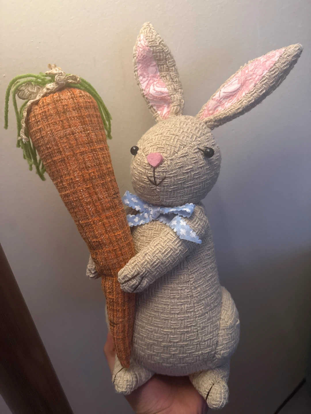 Easter Bunny Plush with Carrot Decoration - photo 2