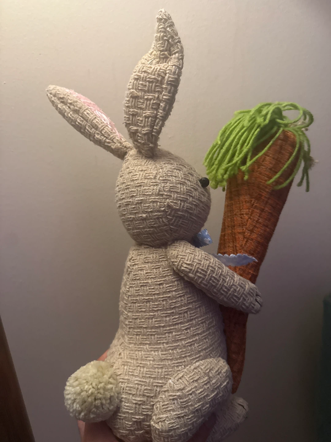 Easter Bunny Plush with Carrot Decoration - photo 3