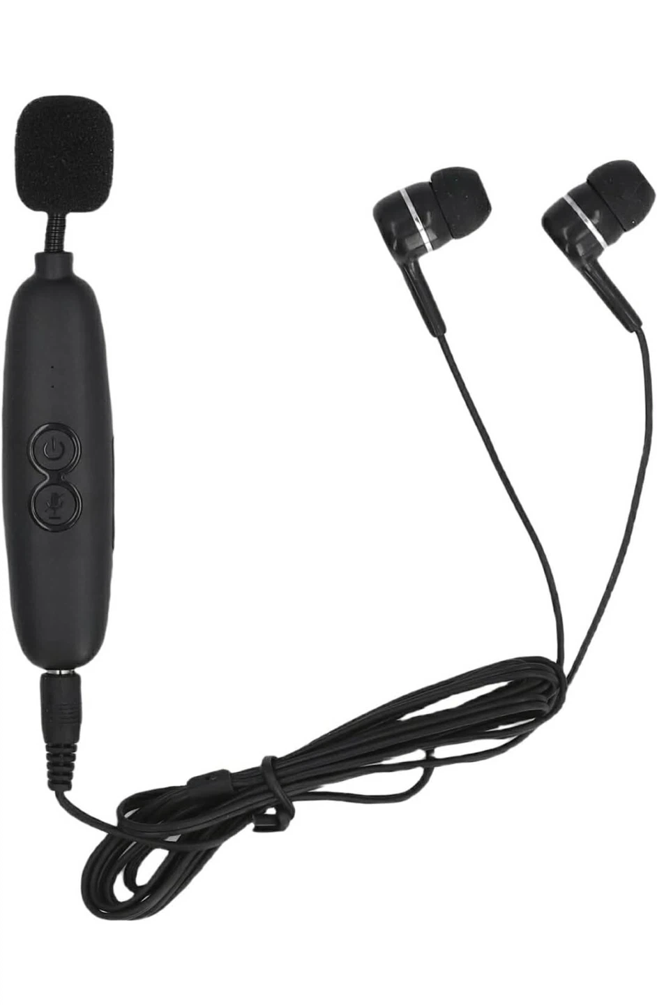 Black Lavalier Microphone with Earphones - photo 3