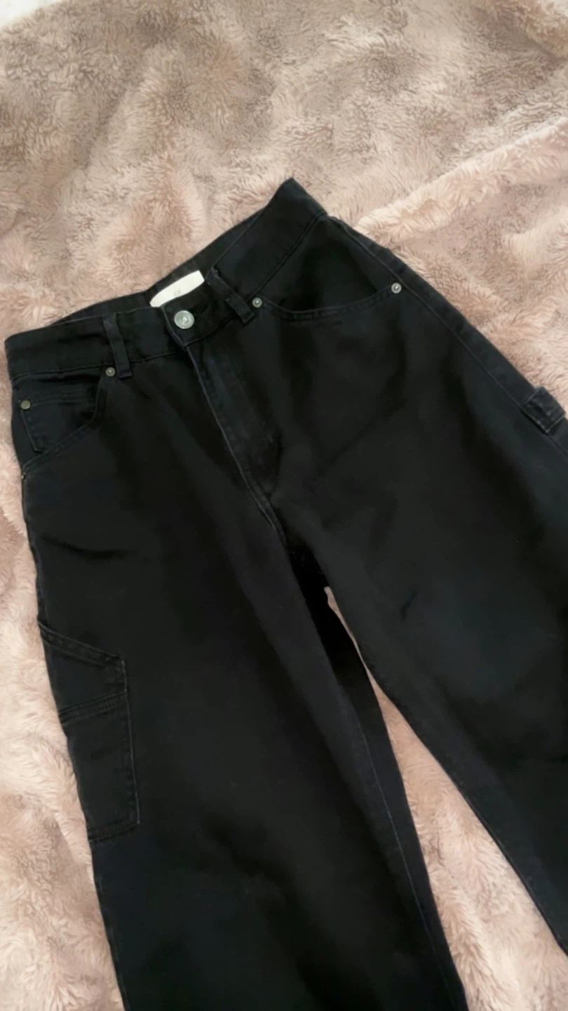 H&M black carpenter pants size 0 - photo 2