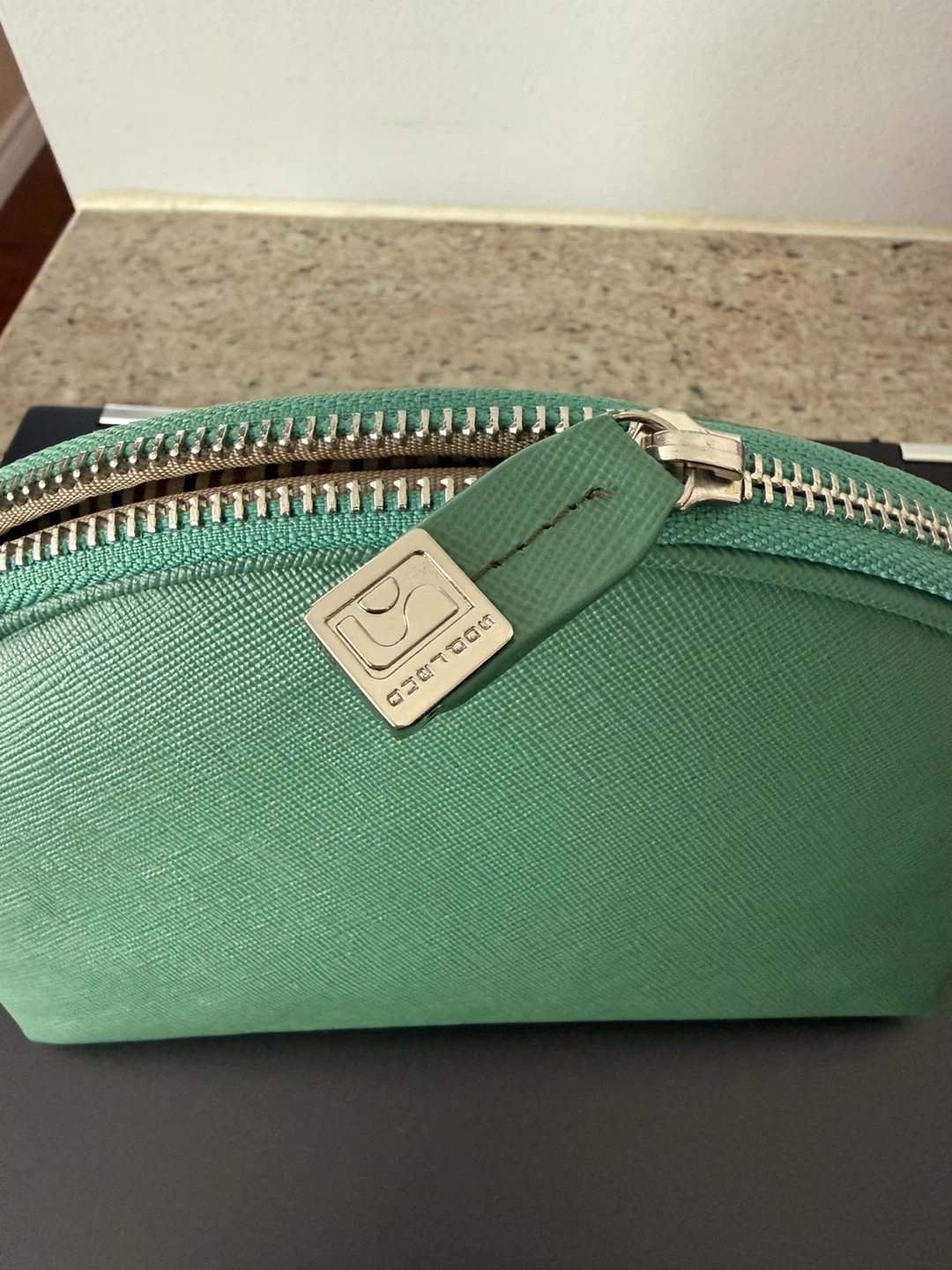 SMYTHSON Green Leather Cosmetic Bag 3 piece - photo 2