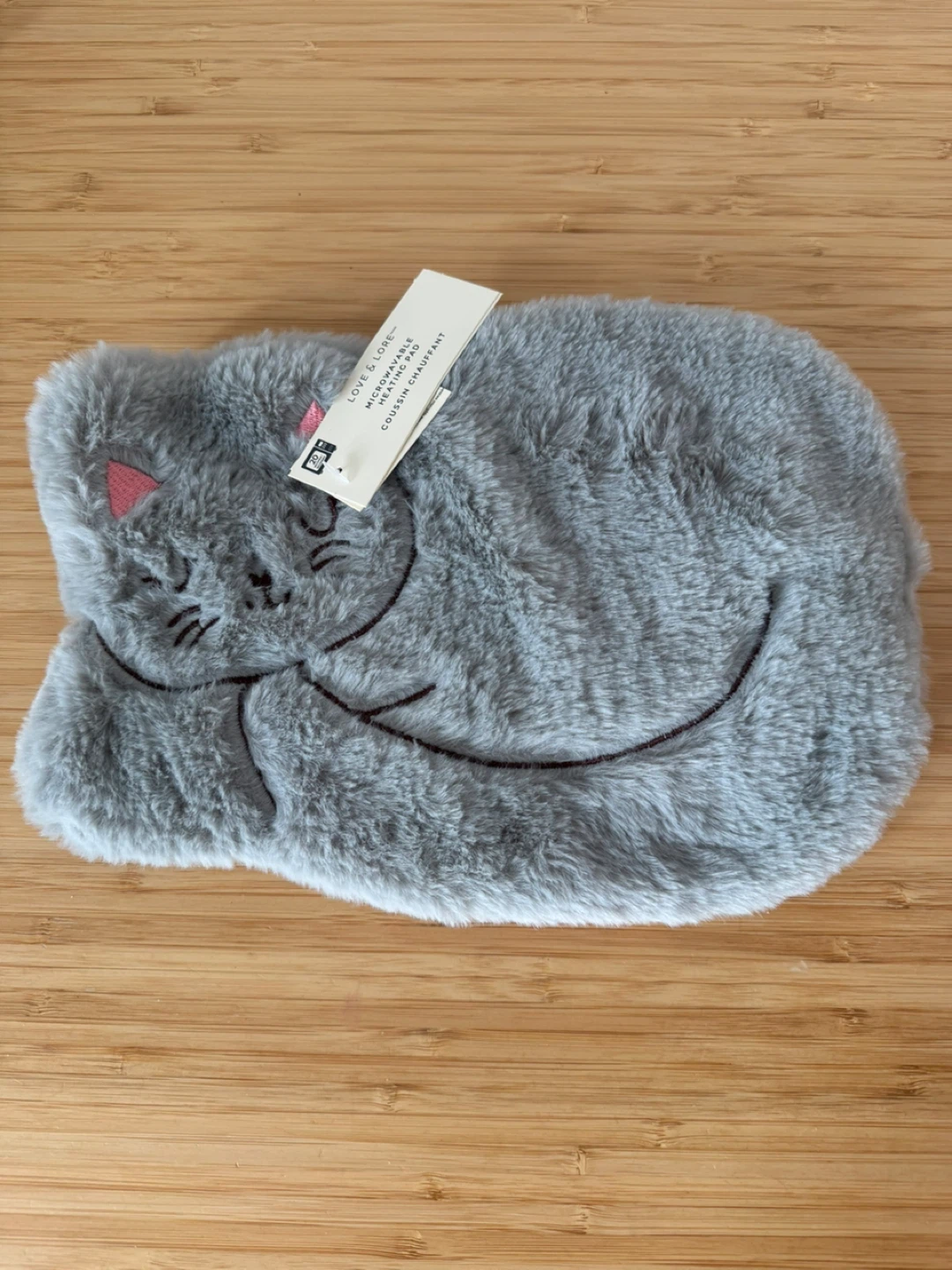 Love & Glow Plush Cat Microwavable Heating Pad