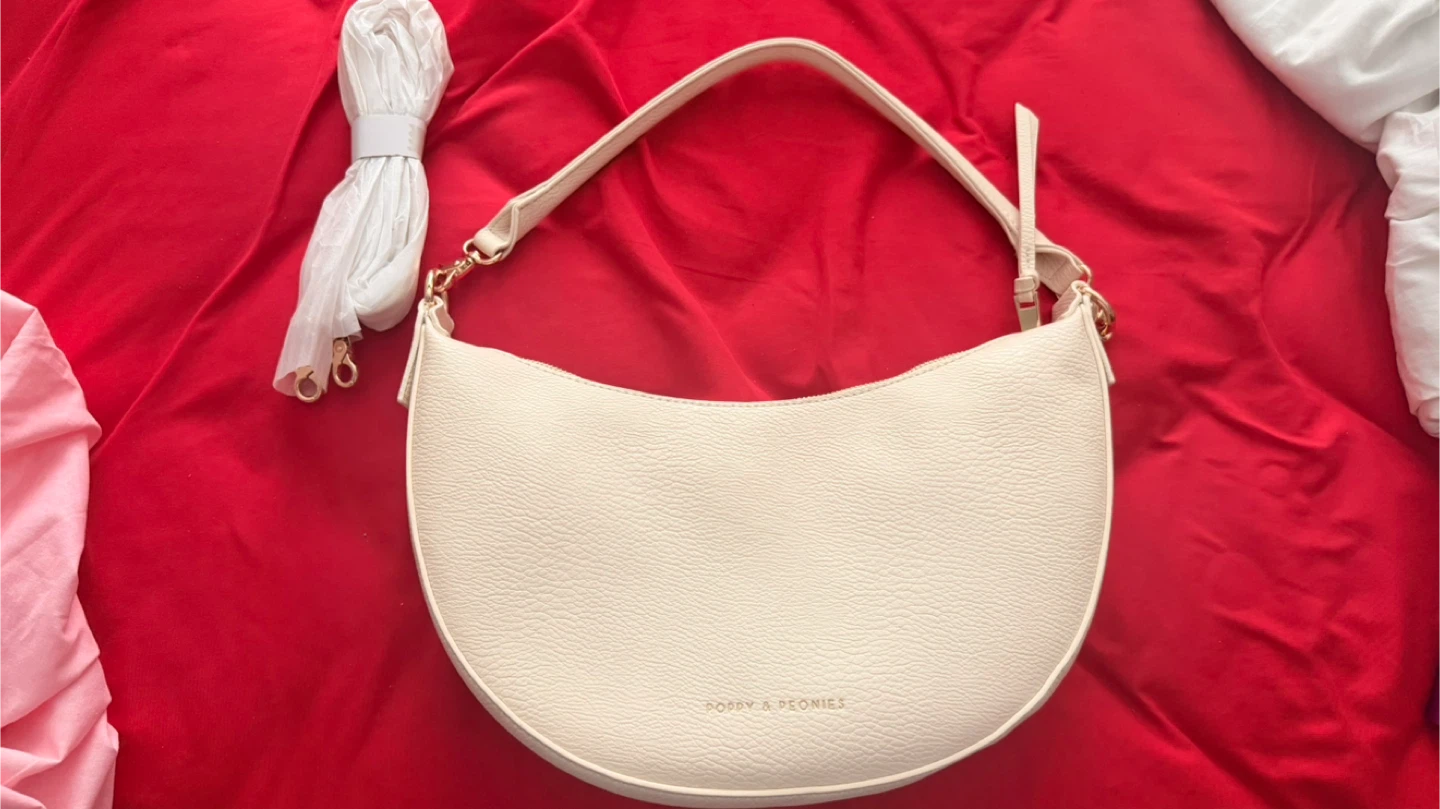 Poppy & Peonies Luna  Crossbody Cream