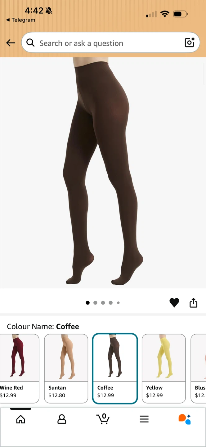 2 pc NEW Caccico Women's Tights - Black & Coffee - Size XS-S - photo 5