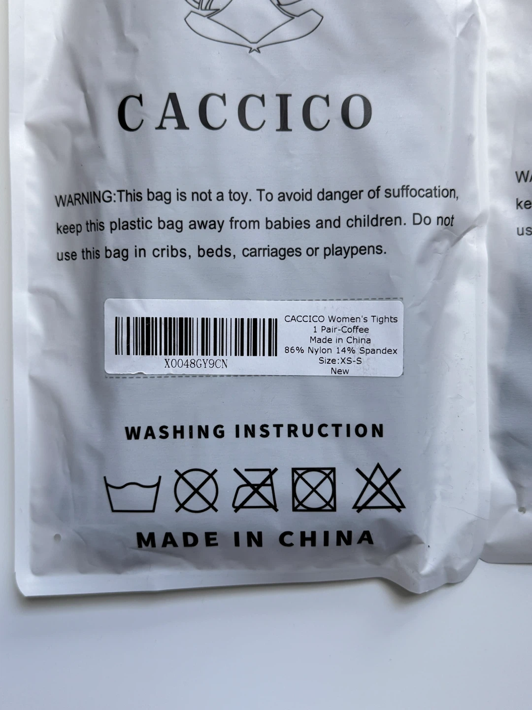2 pc NEW Caccico Women's Tights - Black & Coffee - Size XS-S - photo 4