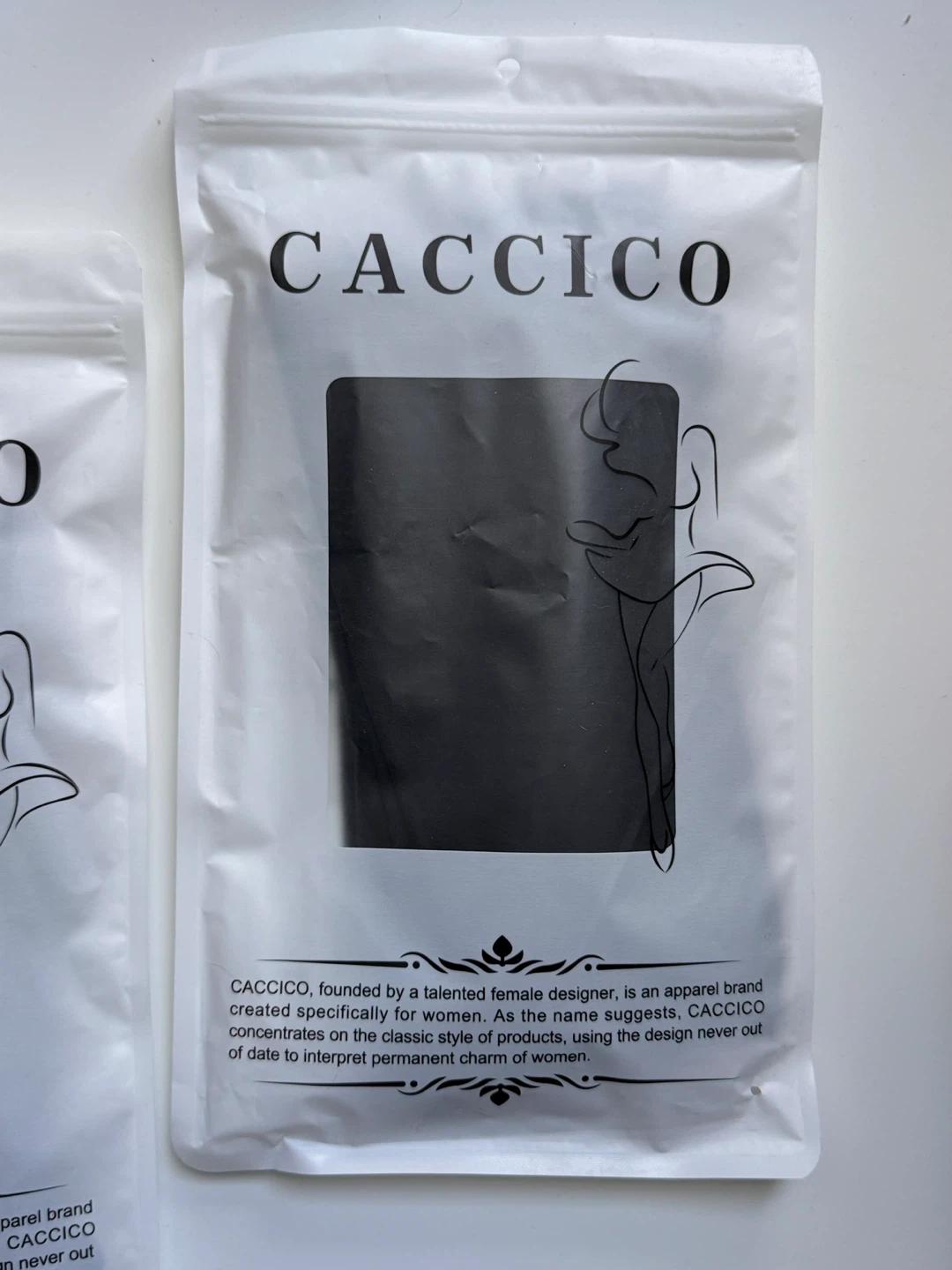 2 pc NEW Caccico Women's Tights - Black & Coffee - Size XS-S - photo 2