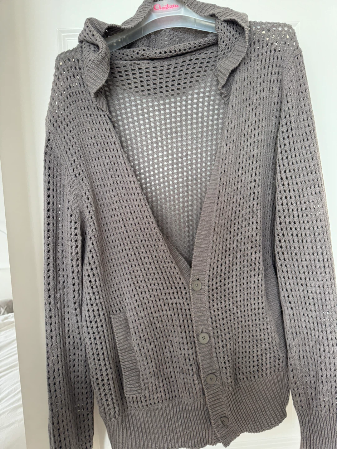 T by Alexander Wang Grey Hooded Cardigan - photo 2